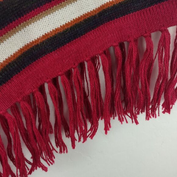 Inka Tradition Baby Alpaca Handmade in Peru Poncho One Size Small red brown - Picture 5 of 12